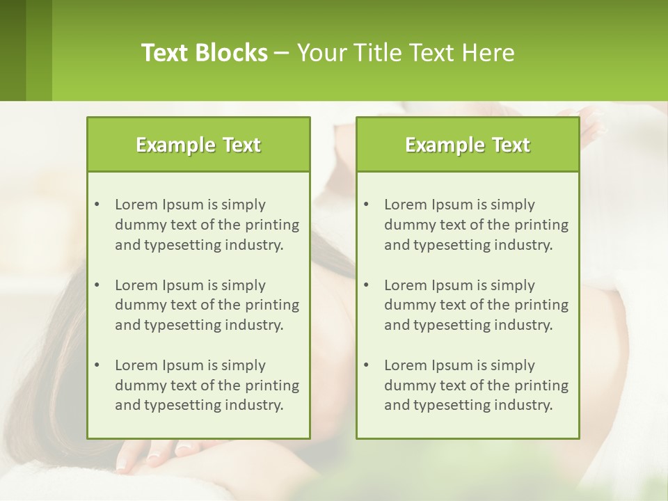 A Woman Getting A Massage With A Bottle Of Wine PowerPoint Template