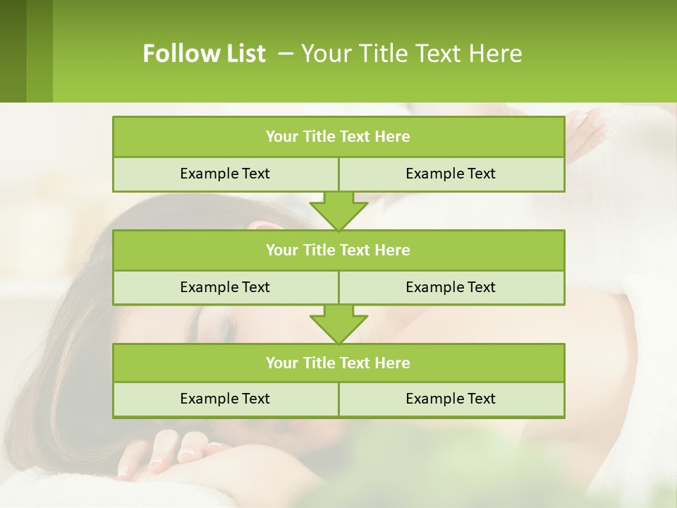 A Woman Getting A Massage With A Bottle Of Wine PowerPoint Template