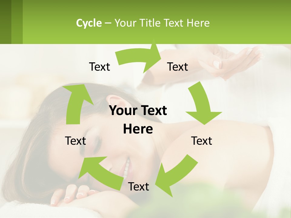 A Woman Getting A Massage With A Bottle Of Wine PowerPoint Template