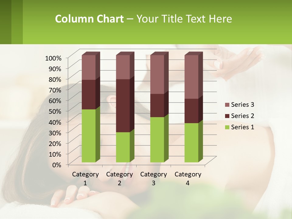 A Woman Getting A Massage With A Bottle Of Wine PowerPoint Template