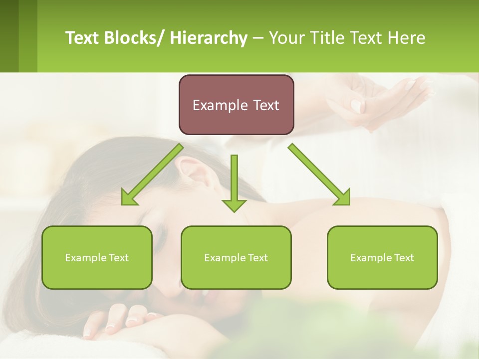 A Woman Getting A Massage With A Bottle Of Wine PowerPoint Template