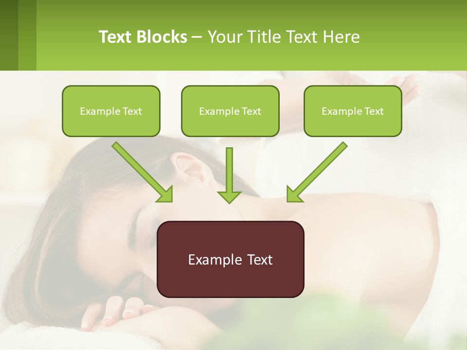 A Woman Getting A Massage With A Bottle Of Wine PowerPoint Template