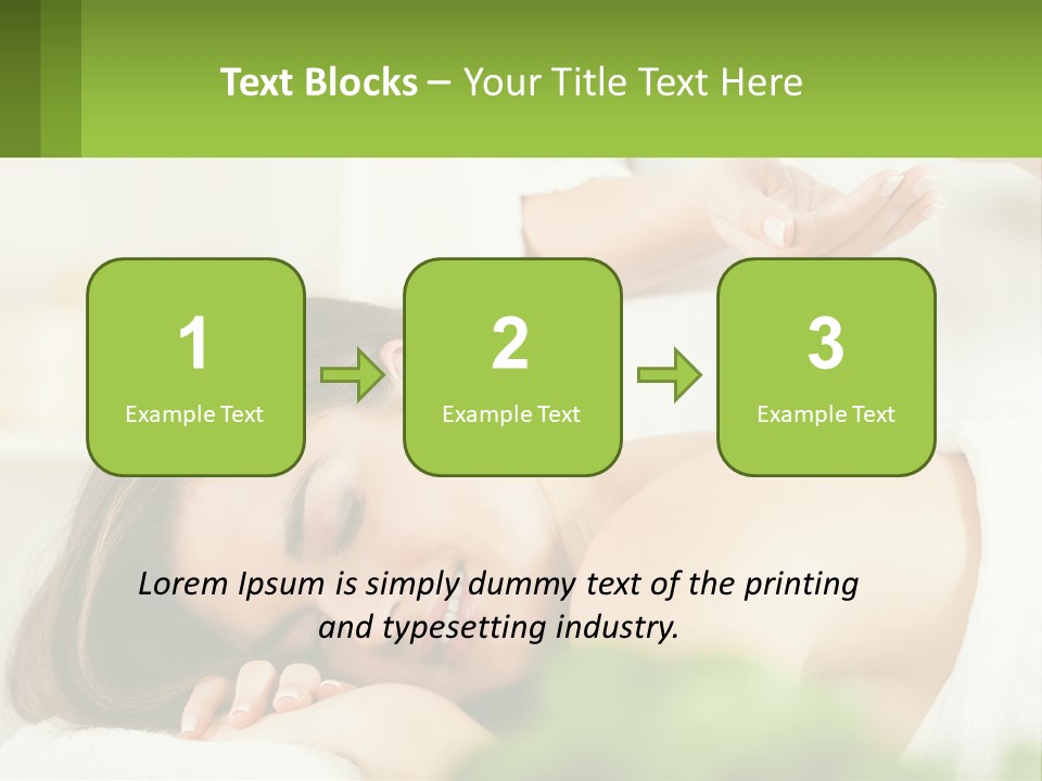 A Woman Getting A Massage With A Bottle Of Wine PowerPoint Template