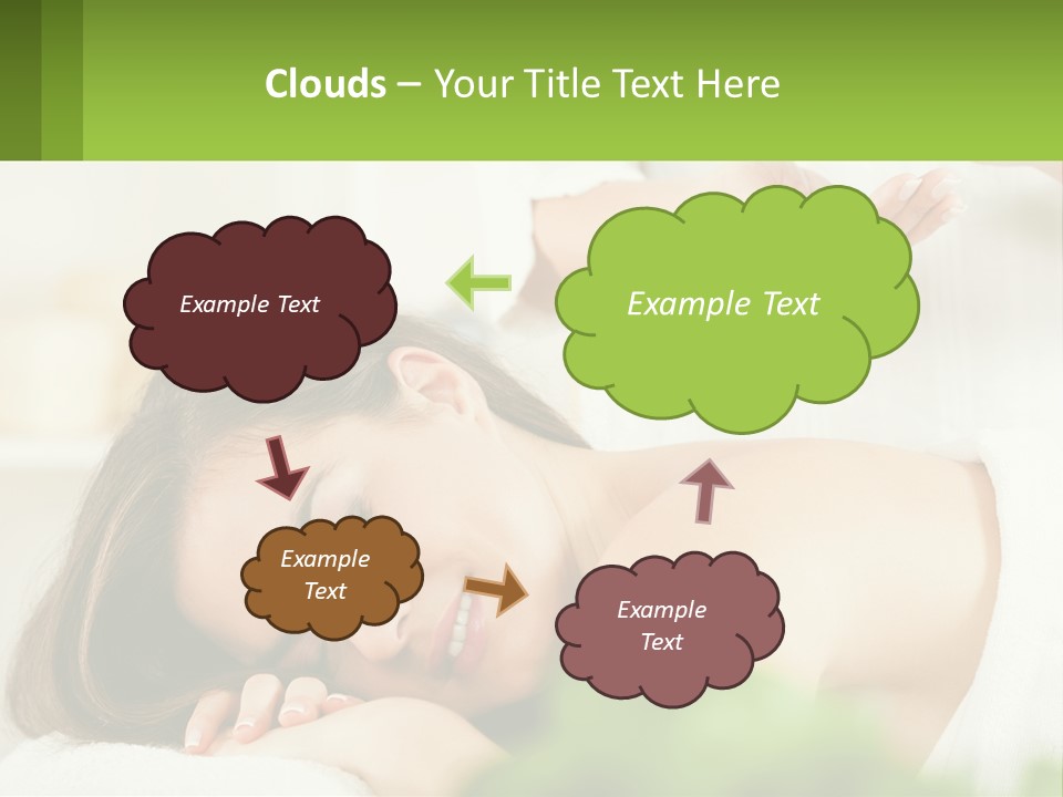 A Woman Getting A Massage With A Bottle Of Wine PowerPoint Template