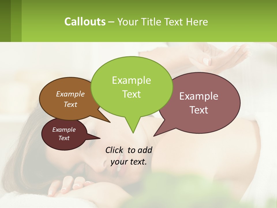 A Woman Getting A Massage With A Bottle Of Wine PowerPoint Template