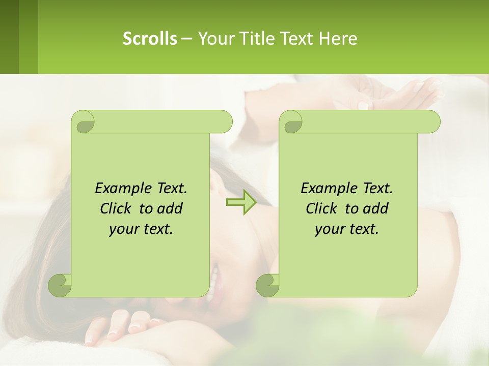 A Woman Getting A Massage With A Bottle Of Wine PowerPoint Template