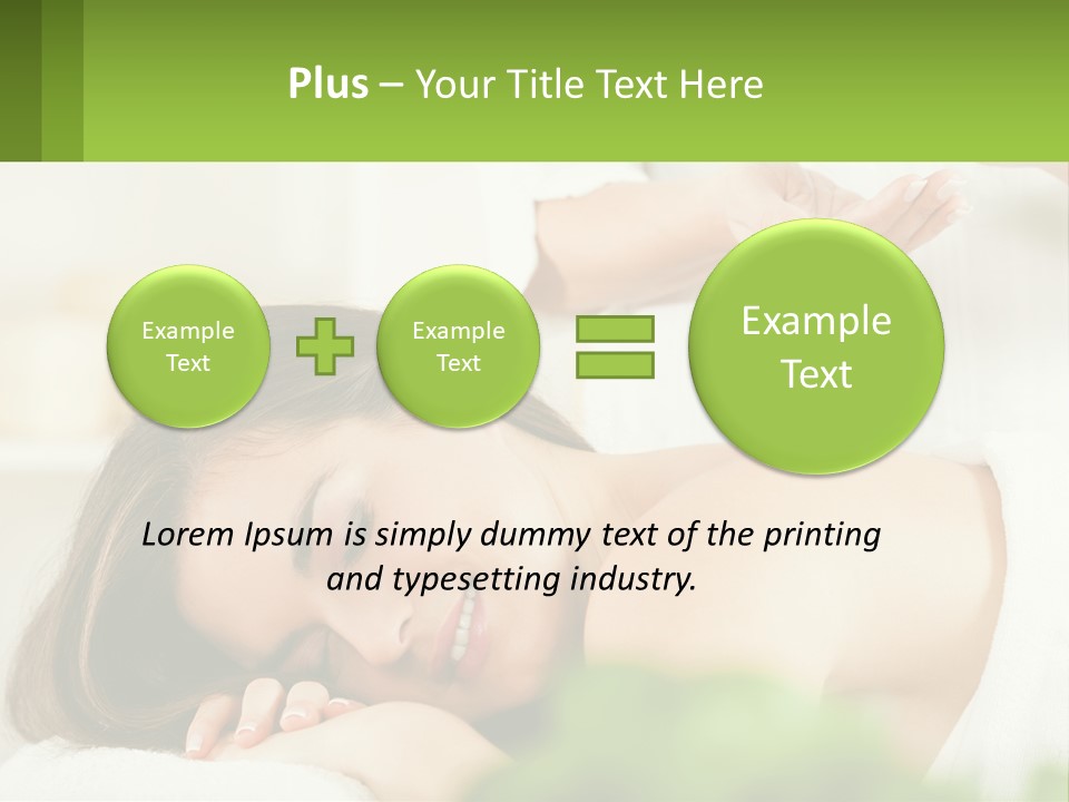 A Woman Getting A Massage With A Bottle Of Wine PowerPoint Template