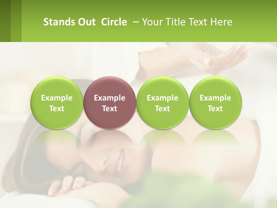 A Woman Getting A Massage With A Bottle Of Wine PowerPoint Template