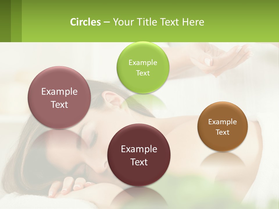 A Woman Getting A Massage With A Bottle Of Wine PowerPoint Template