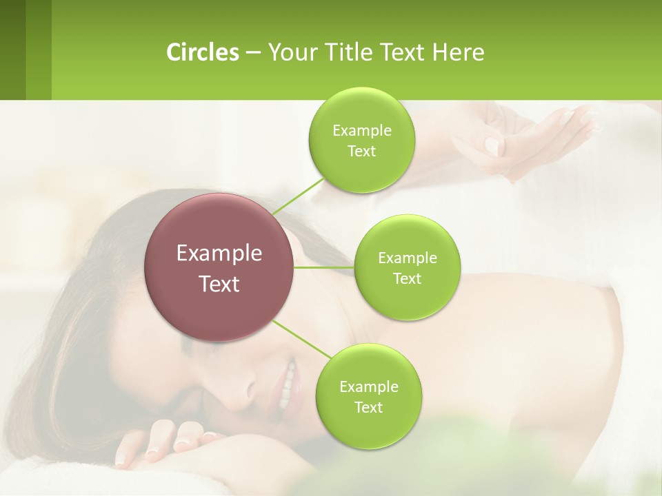 A Woman Getting A Massage With A Bottle Of Wine PowerPoint Template