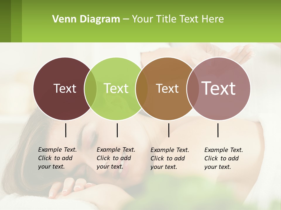 A Woman Getting A Massage With A Bottle Of Wine PowerPoint Template