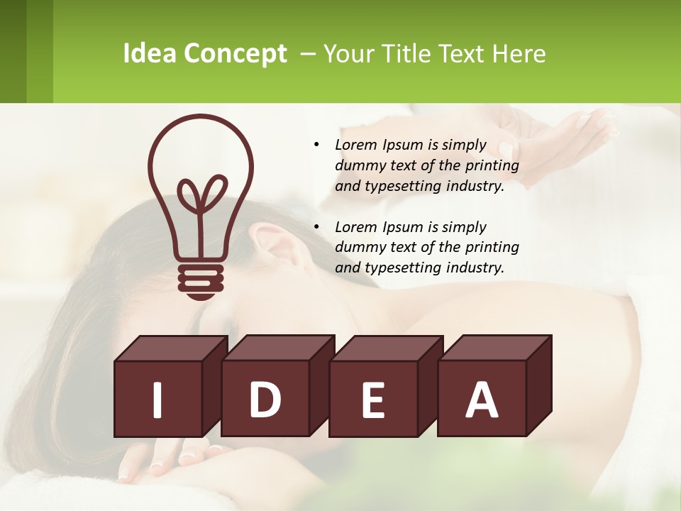 A Woman Getting A Massage With A Bottle Of Wine PowerPoint Template