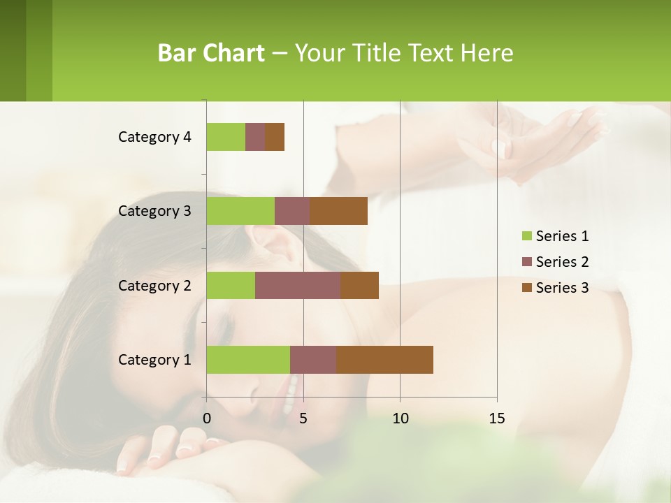 A Woman Getting A Massage With A Bottle Of Wine PowerPoint Template