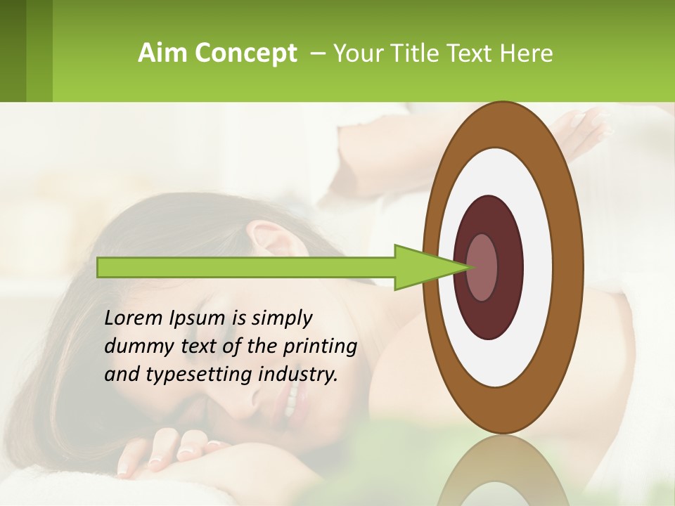 A Woman Getting A Massage With A Bottle Of Wine PowerPoint Template