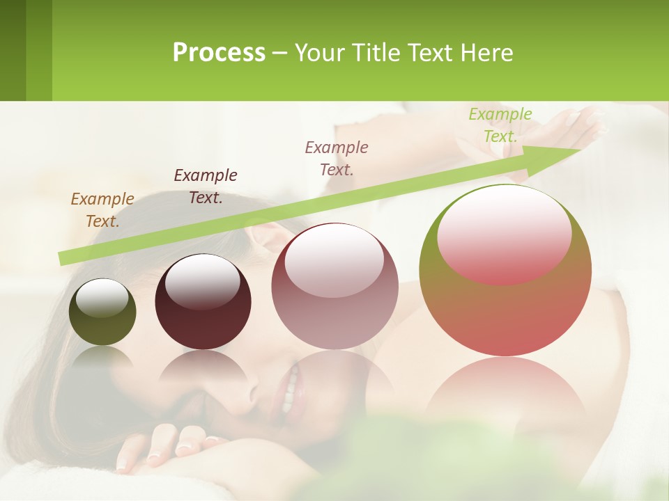 A Woman Getting A Massage With A Bottle Of Wine PowerPoint Template