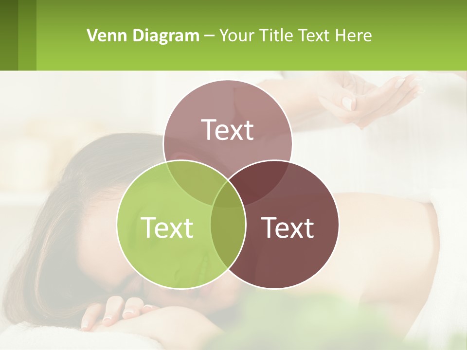 A Woman Getting A Massage With A Bottle Of Wine PowerPoint Template