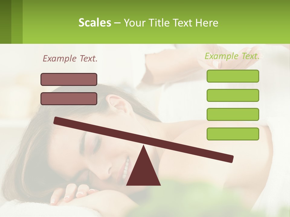 A Woman Getting A Massage With A Bottle Of Wine PowerPoint Template