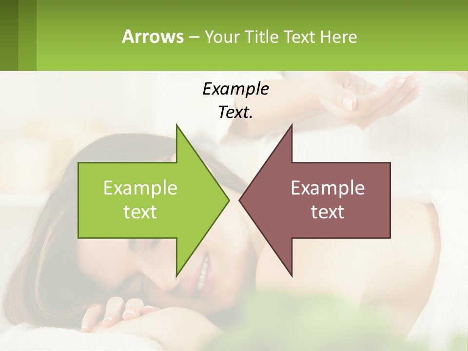 A Woman Getting A Massage With A Bottle Of Wine PowerPoint Template