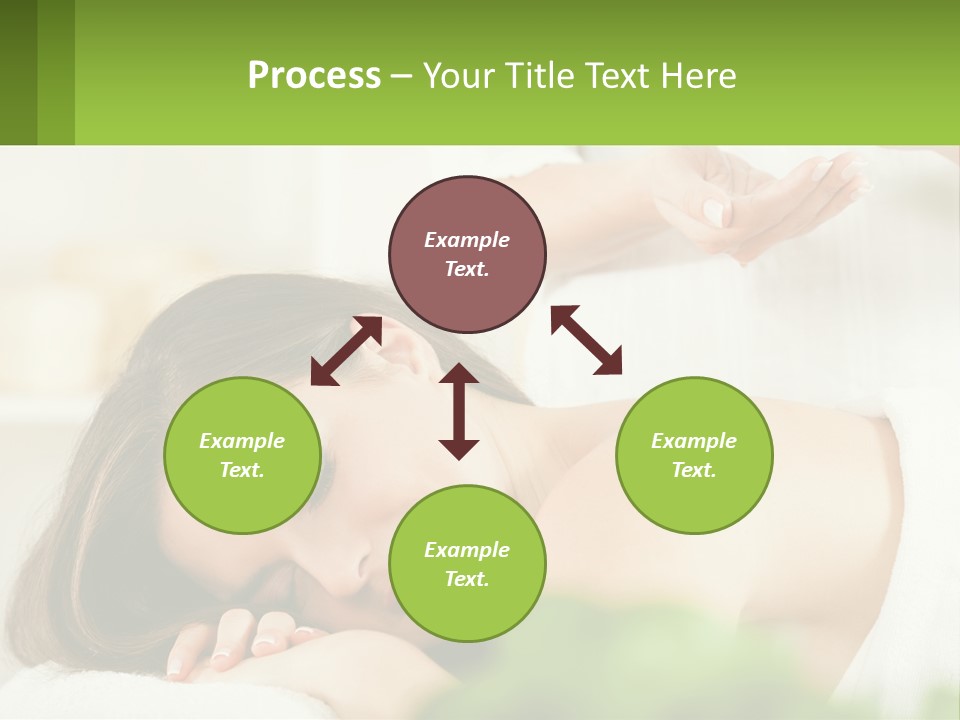 A Woman Getting A Massage With A Bottle Of Wine PowerPoint Template