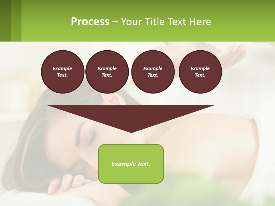 A Woman Getting A Massage With A Bottle Of Wine PowerPoint Template