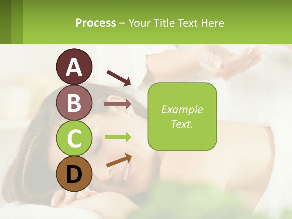 A Woman Getting A Massage With A Bottle Of Wine PowerPoint Template