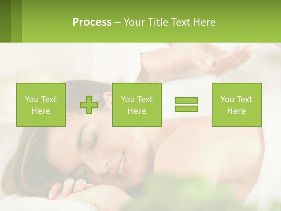 A Woman Getting A Massage With A Bottle Of Wine PowerPoint Template