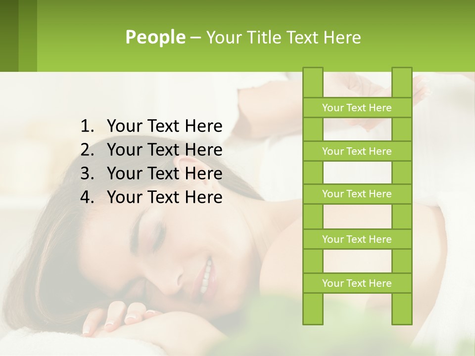 A Woman Getting A Massage With A Bottle Of Wine PowerPoint Template