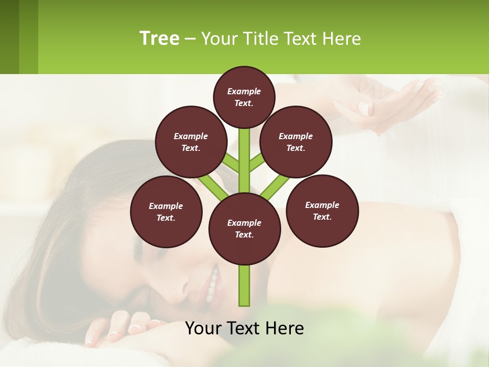 A Woman Getting A Massage With A Bottle Of Wine PowerPoint Template