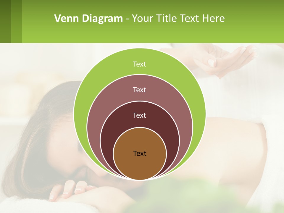 A Woman Getting A Massage With A Bottle Of Wine PowerPoint Template