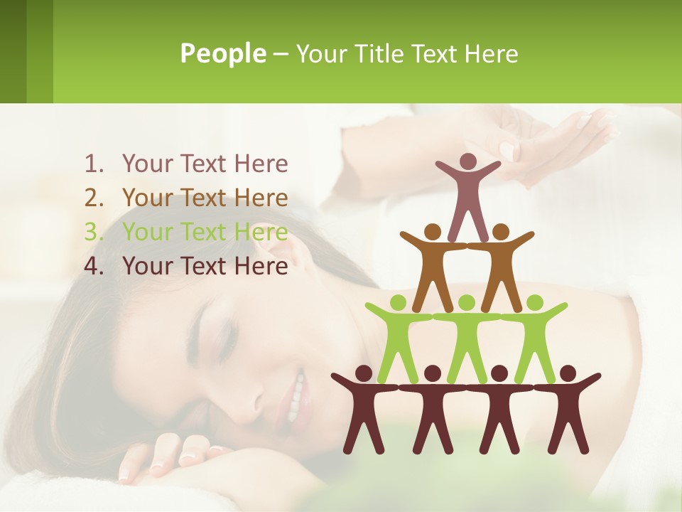 A Woman Getting A Massage With A Bottle Of Wine PowerPoint Template