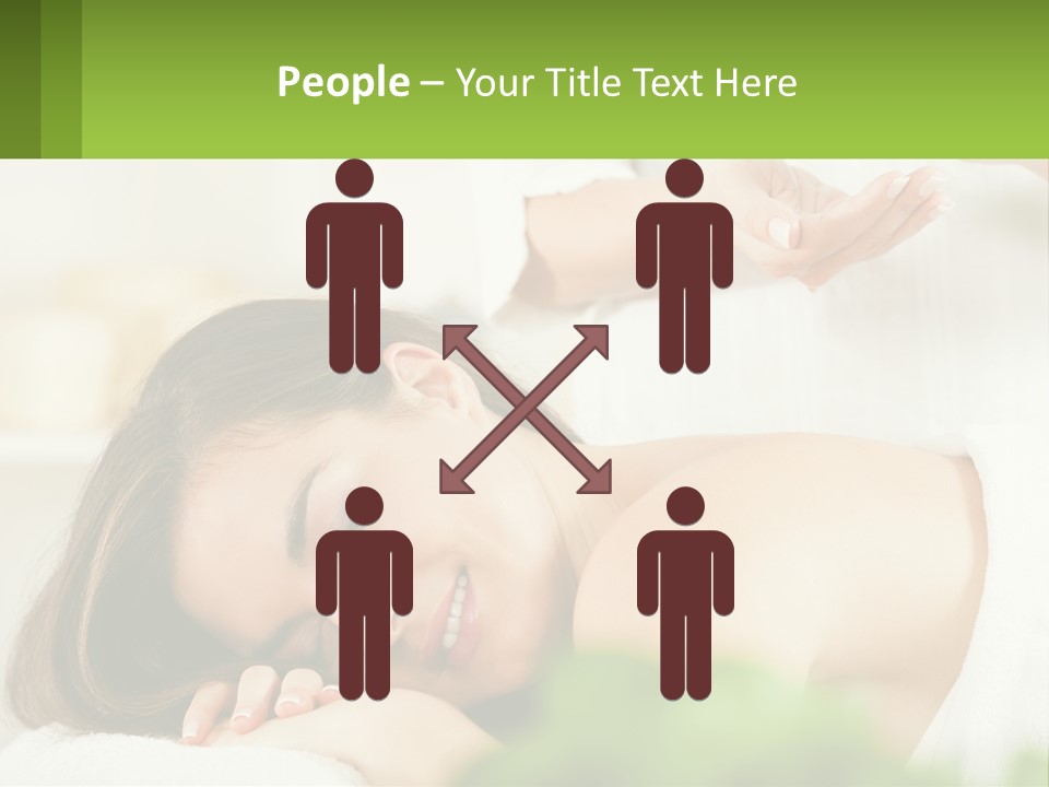 A Woman Getting A Massage With A Bottle Of Wine PowerPoint Template