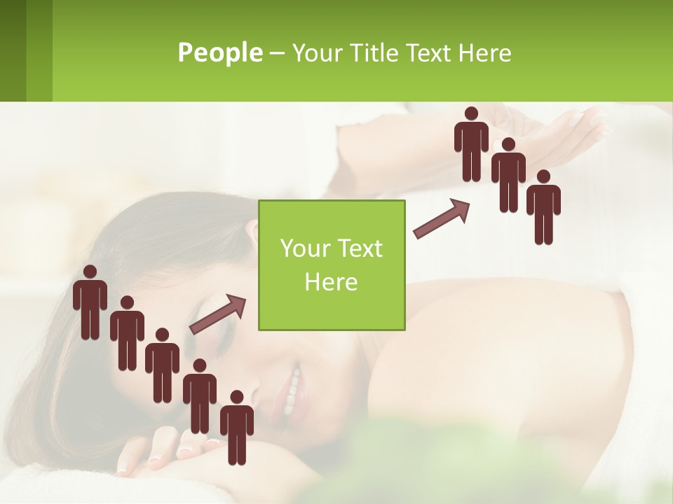 A Woman Getting A Massage With A Bottle Of Wine PowerPoint Template