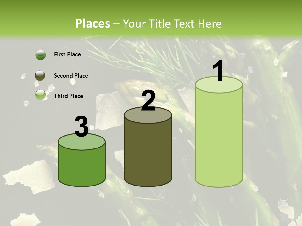 A Plate Of Asparagus With Parmesan Cheese On Top PowerPoint Template