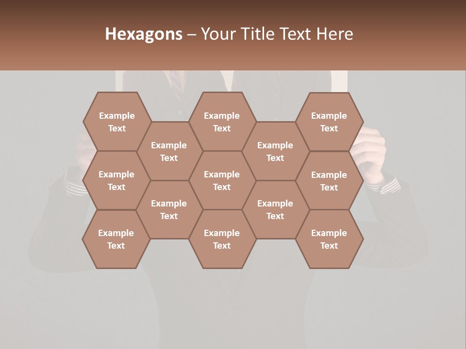 A Man In A Suit Holding Up A Picture Of Himself PowerPoint Template