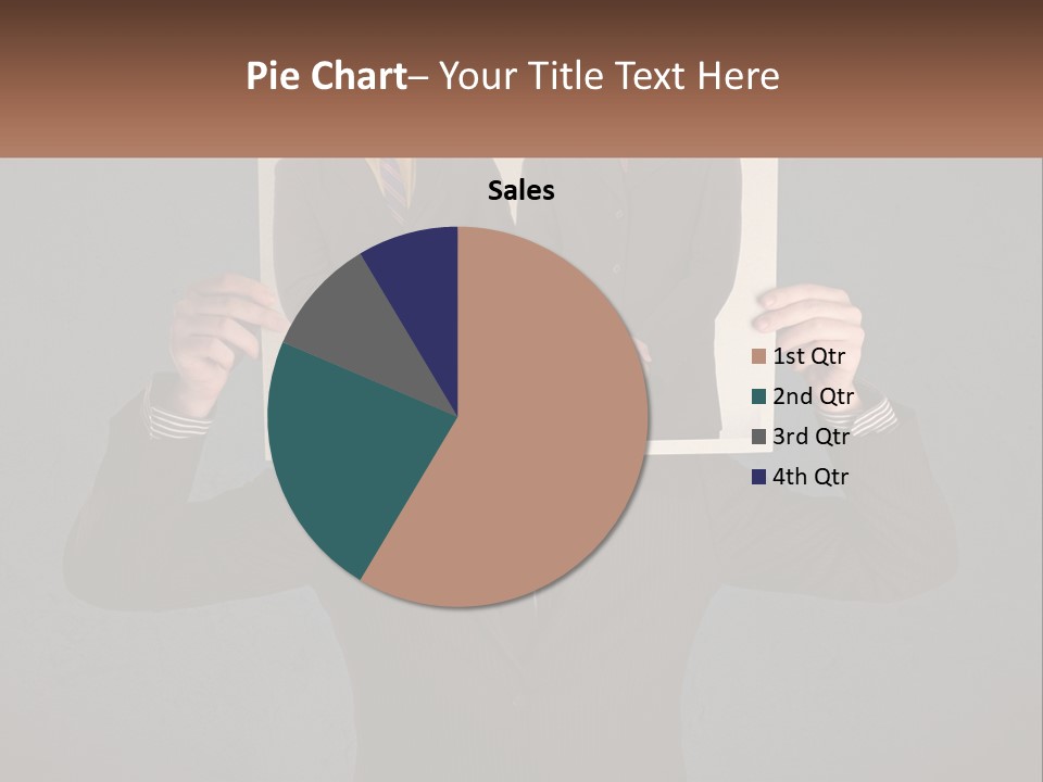A Man In A Suit Holding Up A Picture Of Himself PowerPoint Template
