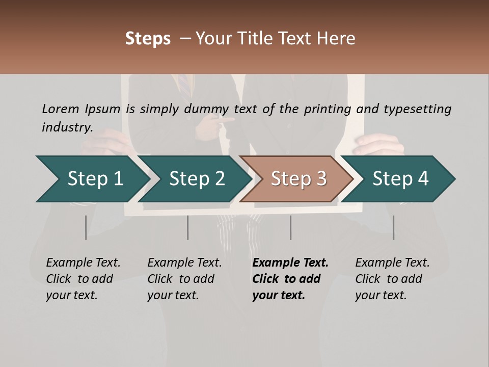 A Man In A Suit Holding Up A Picture Of Himself PowerPoint Template