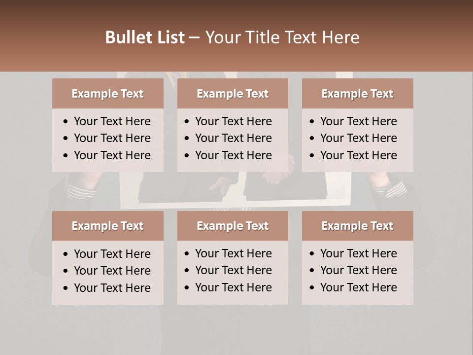 A Man In A Suit Holding Up A Picture Of Himself PowerPoint Template