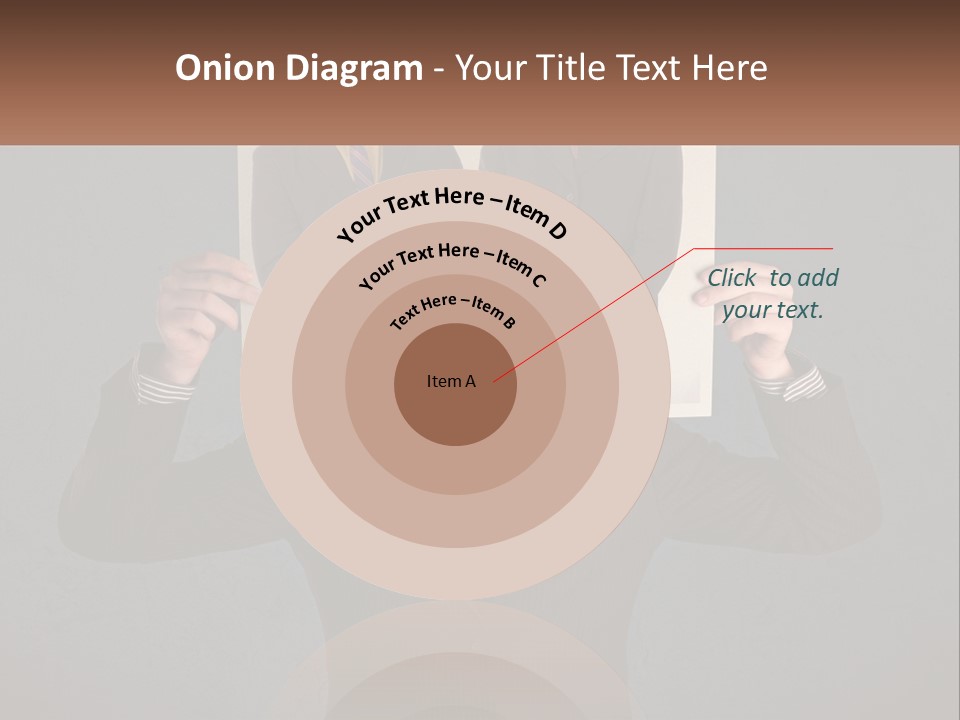 A Man In A Suit Holding Up A Picture Of Himself PowerPoint Template