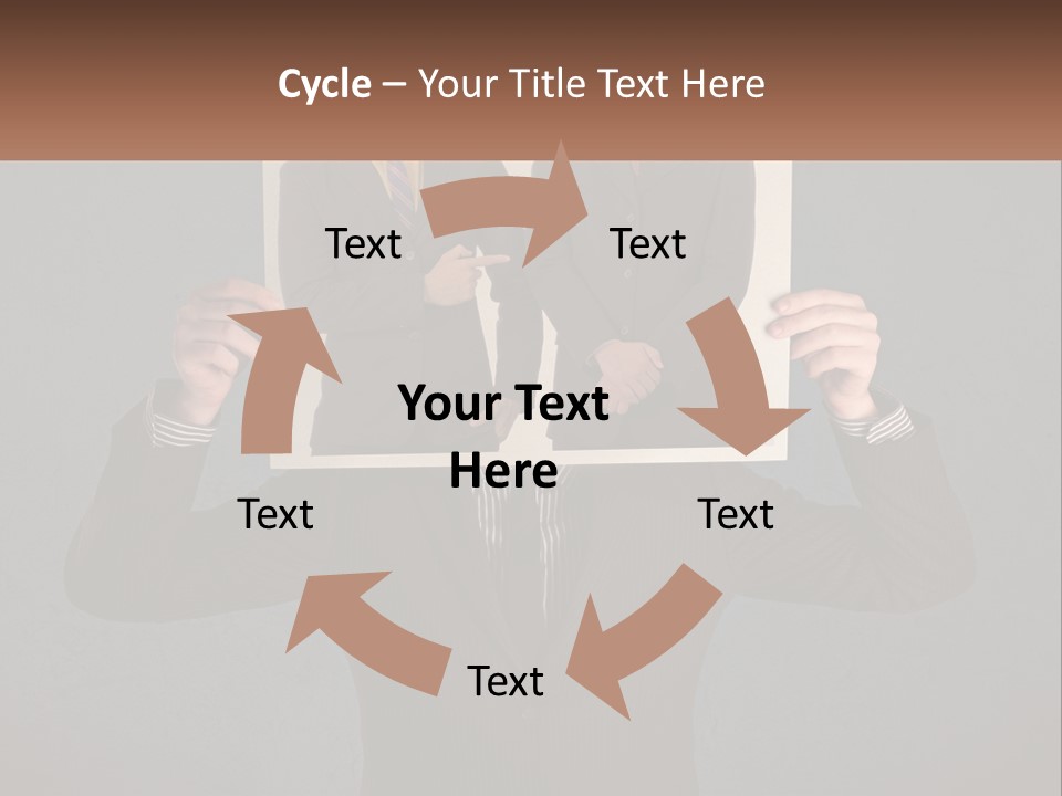 A Man In A Suit Holding Up A Picture Of Himself PowerPoint Template