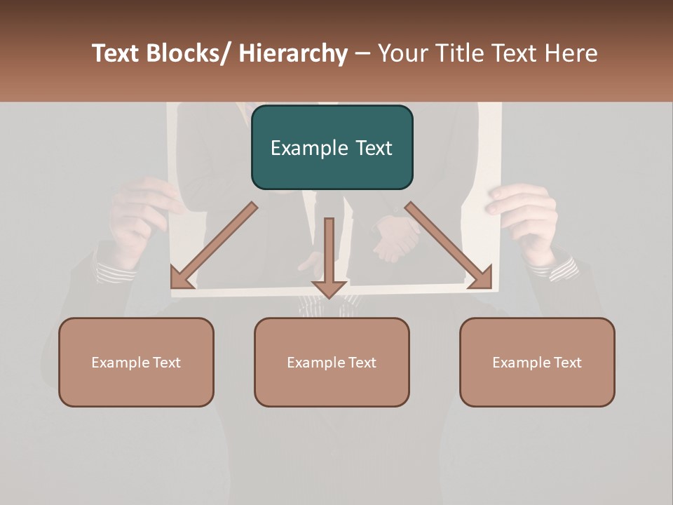 A Man In A Suit Holding Up A Picture Of Himself PowerPoint Template