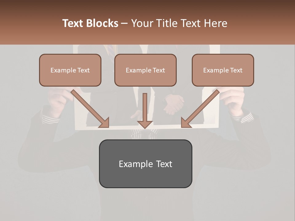 A Man In A Suit Holding Up A Picture Of Himself PowerPoint Template