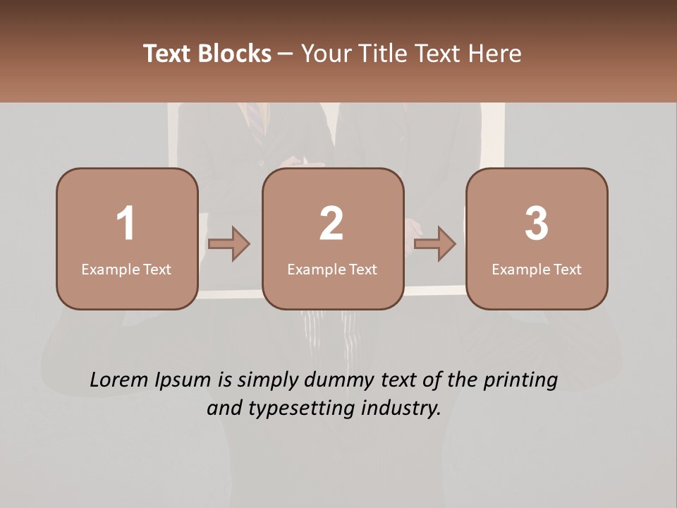 A Man In A Suit Holding Up A Picture Of Himself PowerPoint Template