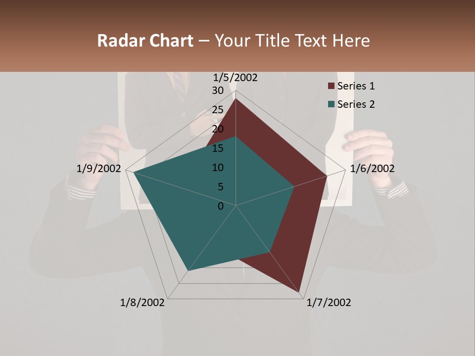 A Man In A Suit Holding Up A Picture Of Himself PowerPoint Template