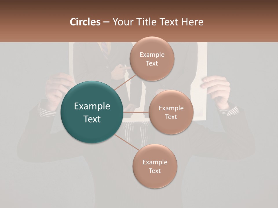 A Man In A Suit Holding Up A Picture Of Himself PowerPoint Template