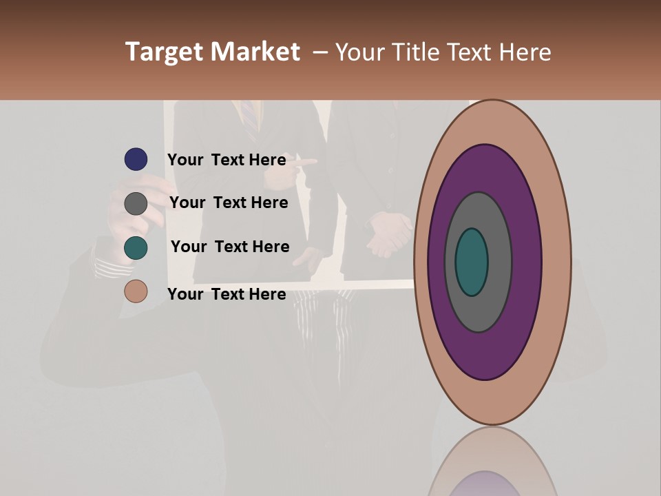 A Man In A Suit Holding Up A Picture Of Himself PowerPoint Template