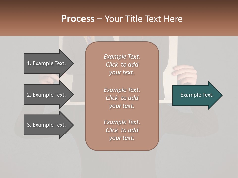 A Man In A Suit Holding Up A Picture Of Himself PowerPoint Template