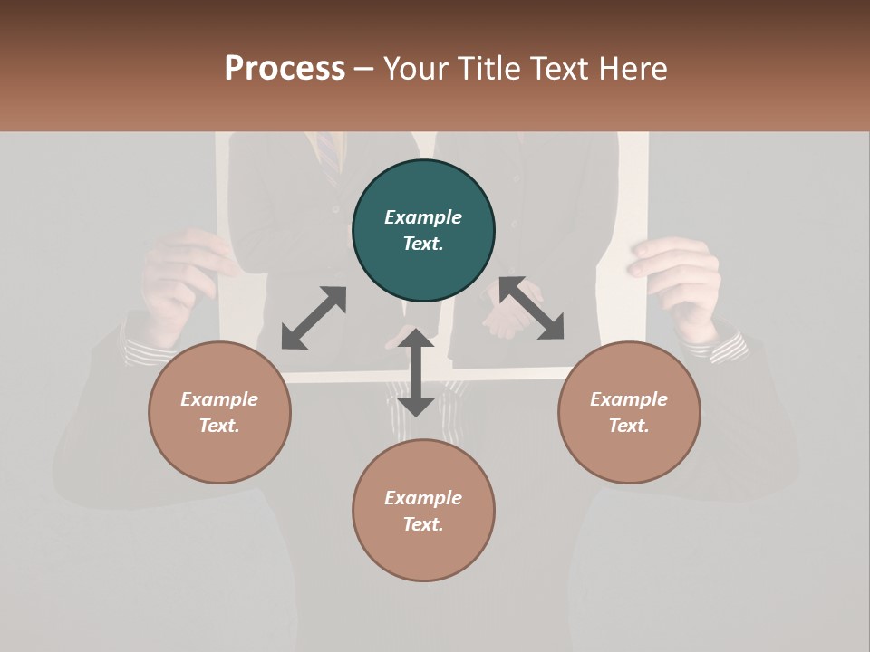 A Man In A Suit Holding Up A Picture Of Himself PowerPoint Template
