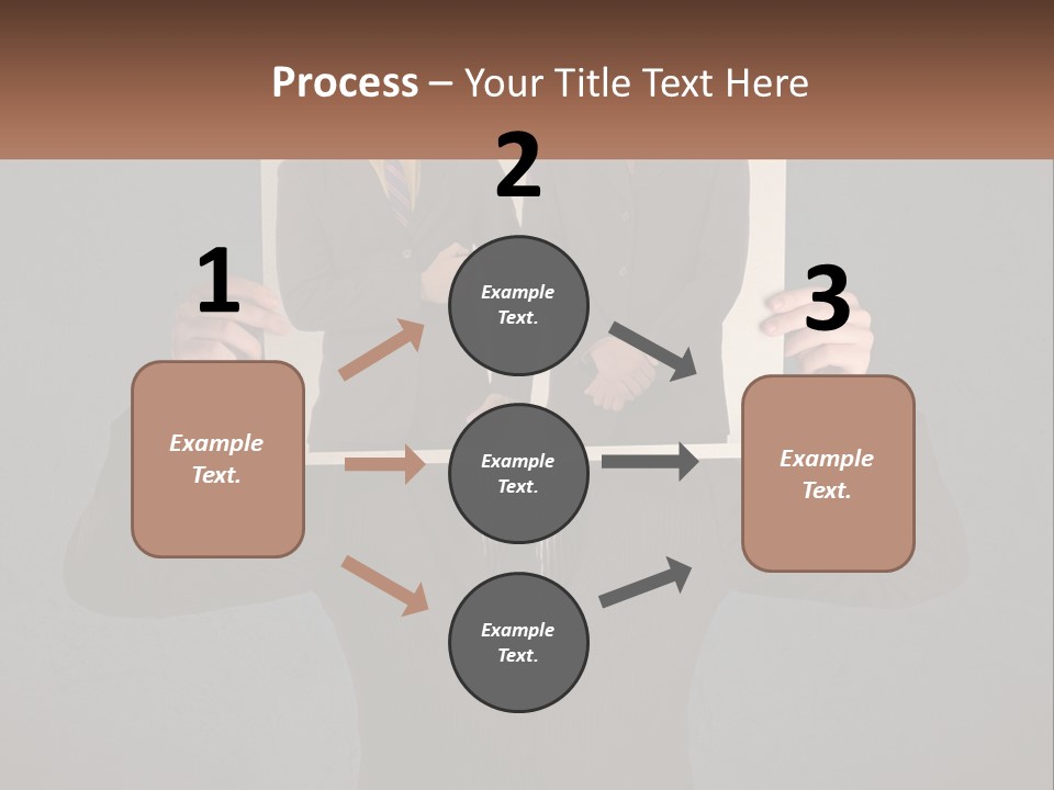A Man In A Suit Holding Up A Picture Of Himself PowerPoint Template