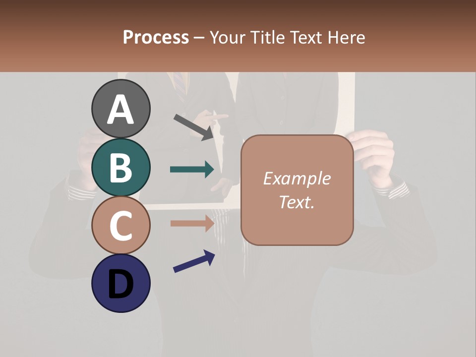 A Man In A Suit Holding Up A Picture Of Himself PowerPoint Template