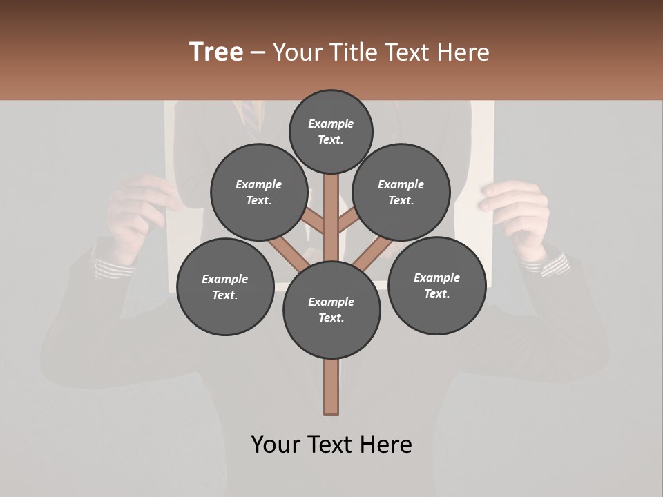 A Man In A Suit Holding Up A Picture Of Himself PowerPoint Template